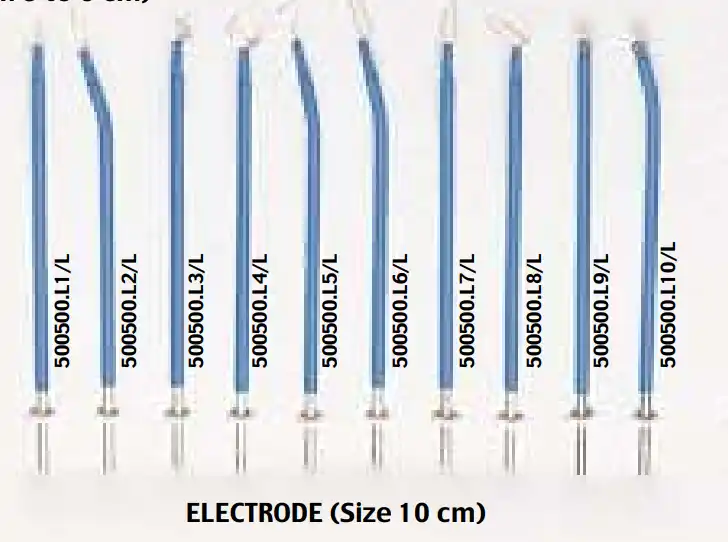 500500.L6/L – Electrodo de 10 cm para electrocirugía de precisión.
