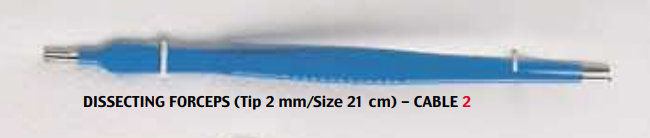 Pinzas Disección 2mm 21cm – Instrumento quirúrgico de precisión para procedimientos clínicos.